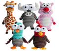 5 pcs Dog Squeaky Toys, 5 Funny Strange Squeak Sounds for 5 Different Animals, Durable Stimulate Toy for Small to Large Dogs