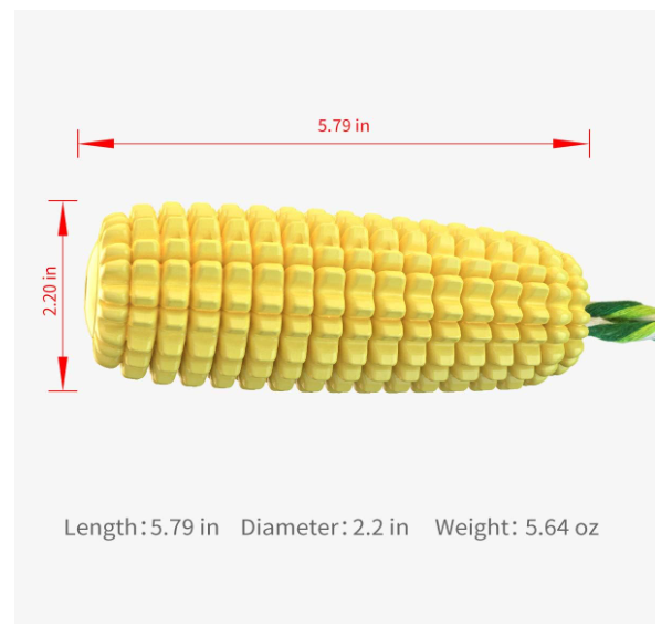 Dog Chew Toys for Aggressive Chewers, Indestructible Tough Durable Squeaky Interactive Dog Toys, Puppy Teeth Chew Corn Stick Toy for Small Medium Large Breed