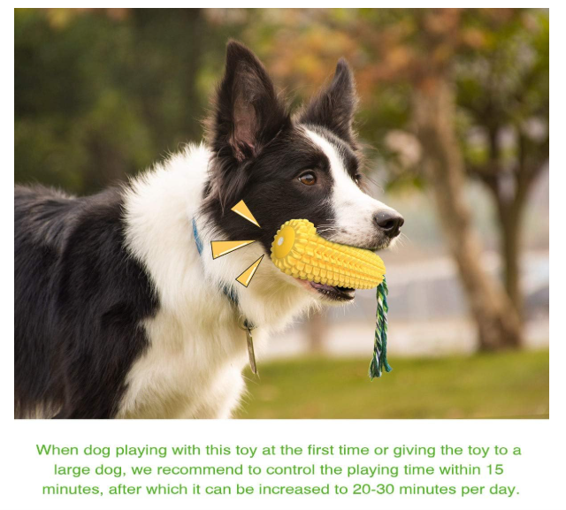 Dog Chew Toys for Aggressive Chewers, Indestructible Tough Durable Squeaky Interactive Dog Toys, Puppy Teeth Chew Corn Stick Toy for Small Medium Large Breed