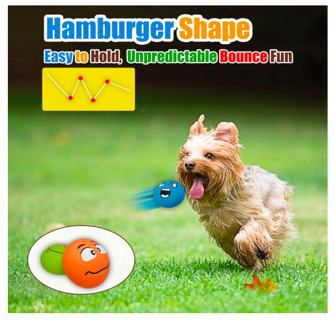 Squeaky Dog Toy for Small Dogs Latex Soft Puppy Toys Small Dog Toys Balls, Smile Face Flat Squeaky Dog Balls for Mini, Small Breeds