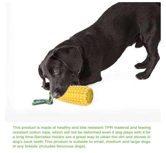 Dog Chew Toys for Aggressive Chewers, Indestructible Tough Durable Squeaky Interactive Dog Toys, Puppy Teeth Chew Corn Stick Toy for Small Medium Large Breed